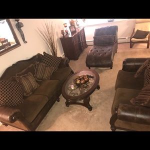 3 pieces living room set with two tables